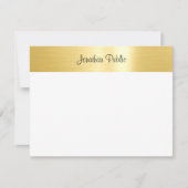 Glamour Gold White Template Handschriftlich Mitteilungskarte (Vorderseite)