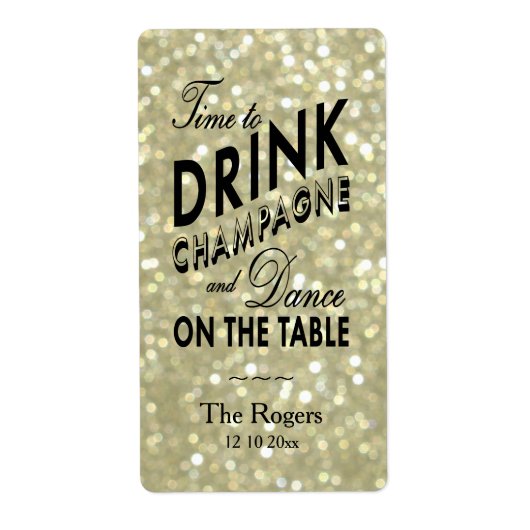 Glamour Gold Wine Label