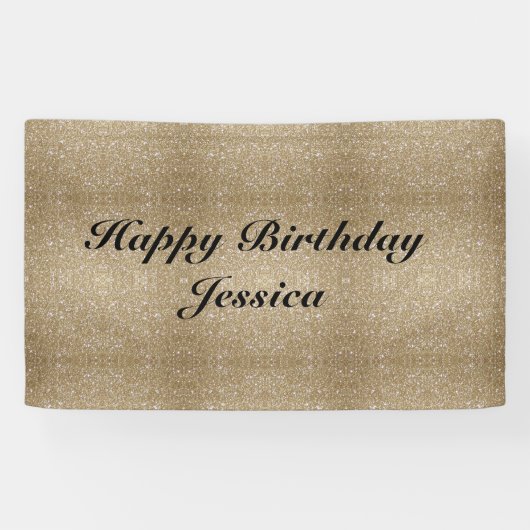 Glamour Golden Glitz Bokeh beleuchtet GoldGlitzer Banner (Horizontal)