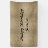 Glamour Golden Glitz Bokeh beleuchtet GoldGlitzer Banner (Vertikal)