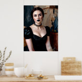 Glamour Goth Simulated Oil Painting Poster (Küche)
