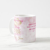 Glamour Grandtochter 18. Geburtstagsballon Kaffeetasse (Vorderseite Links)