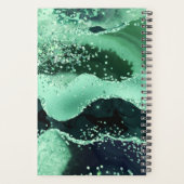 Glamour Green Imitats Sequin Glitzer Agate Planer (Rückseite)
