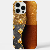 Glamour Guard: Glitzer-gestuftes Leder Case-Mate iPhone Hülle (Rückseite)