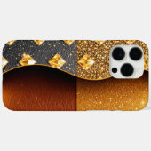 Glamour Guard: Glitzer-gestuftes Leder Case-Mate iPhone Hülle (Rückseite (Horizontal))