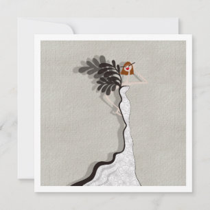 Glamour Haute Couture Fashion Illustration Card Einladung