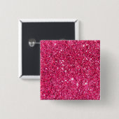 Glamour-heißes Rosa-Glitzer Button (Vorne & Hinten)
