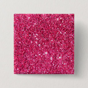 Glamour-heißes Rosa-Glitzer Button