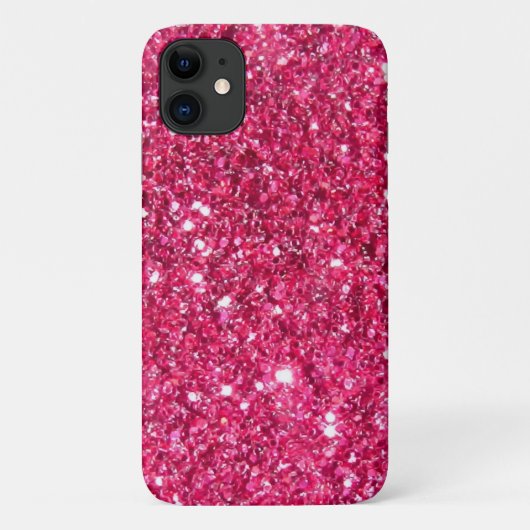 Glamour-heißes Rosa-Glitzer Case-Mate iPhone Hülle (Rückseite)