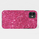 Glamour-heißes Rosa-Glitzer Case-Mate iPhone Hülle (Rückseite (Horizontal))