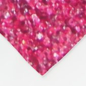 Glamour-heißes Rosa-Glitzer Fleecedecke (Ecke)