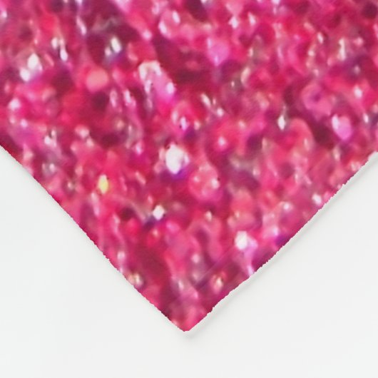 Glamour-heißes Rosa-Glitzer Fleecedecke (Ecke)