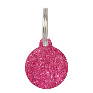Glamour-heißes Rosa-Glitzer Haustiermarke