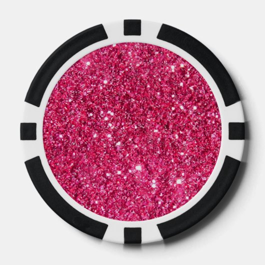 Glamour-heißes Rosa-Glitzer Pokerchips (Vorderseite)