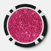 Glamour-heißes Rosa-Glitzer Pokerchips (Rückseite)