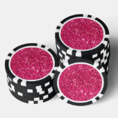 Glamour-heißes Rosa-Glitzer Pokerchips (Stapel)