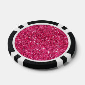 Glamour-heißes Rosa-Glitzer Pokerchips (Einzeln)