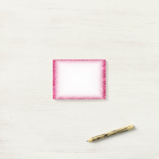 Glamour-heißes Rosa-Glitzer Post-it Klebezettel (Auf Schreibtisch)