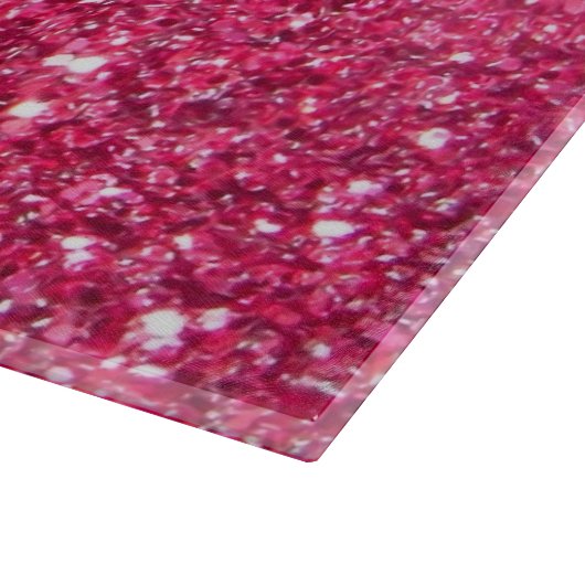 Glamour-heißes Rosa-Glitzer Schneidebrett (Ecke)