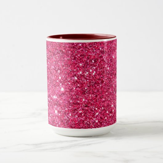 Glamour-heißes Rosa-Glitzer Tasse (Zentrum)