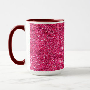 Glamour-heißes Rosa-Glitzer Tasse