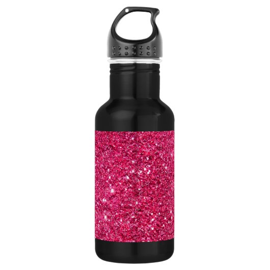 Glamour-heißes Rosa-Glitzer Trinkflasche (Vorderseite)