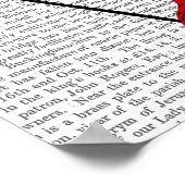 Glamour Hirsch in Rot 2 Poster (Ecke)