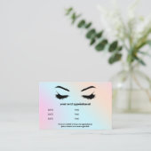 Glamour Holographic Browbar Eyelash Luxury Visitenkarte (Stehend Vorderseite)