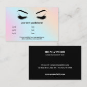 Glamour Holographic Browbar Eyelash Luxury Visitenkarte (Vorne/Hinten)
