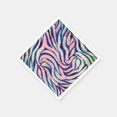 Glamour Holographic Glitzer Blue Zebra Stripes Serviette (Ecke)