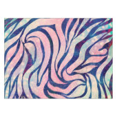 Glamour Holographic Glitzer Blue Zebra Stripes Tischdecke (Vorderseite (Horizontal))