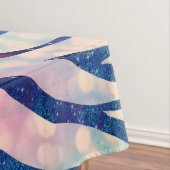 Glamour Holographic Glitzer Blue Zebra Stripes Tischdecke (Beispiel)