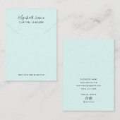 Glamour Hoops Custom Logo Chic Collection Blau Telefonnummerkarte (Vorne/Hinten)