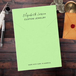 Glamour Hoops Custom Logo Chic Collection Olive Telefonnummerkarte