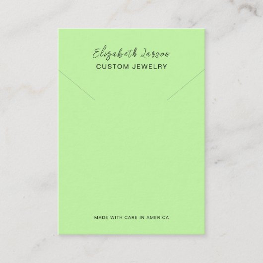 Glamour Hoops Custom Logo Chic Collection Olive Telefonnummerkarte (Vorderseite)