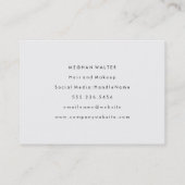 Glamour Hot Pink Blue Brushed Monogram Visitenkarte (Rückseite)