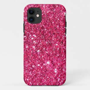 Glamour Hot Pink Glitzer iPhone 11 Hülle