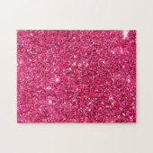 Glamour Hot Pink Glitzer drucken Puzzle (Horizontal)