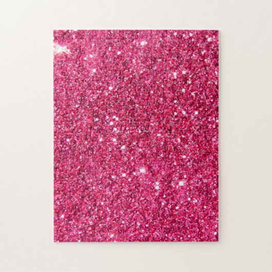 Glamour Hot Pink Glitzer drucken Puzzle (Vertikal)