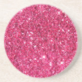 Glamour Hot Pink Glitzer drucken Sandstein Untersetzer (Vorne)