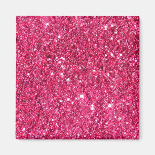 Glamour Hot Pink Glitzer Magnet