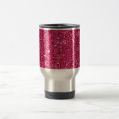 Glamour Hot Pink Glitzer Reisebecher (Mittel)