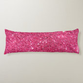 Glamour Hot Pink Glitzer Seitenschläferkissen (Vorderseite)