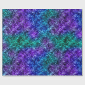 Glamour im Ozean Lila und Aquamariner Glitzer Geschenkpapier (Flach)