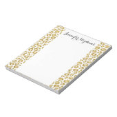 Glamour Imitate Funkelnd Gold Leopard Notizblock (Rotiert)