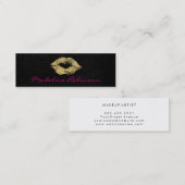Glamour Imitate Gold Glitzer Kiss Mini Visitenkarte (Vorne/Hinten)