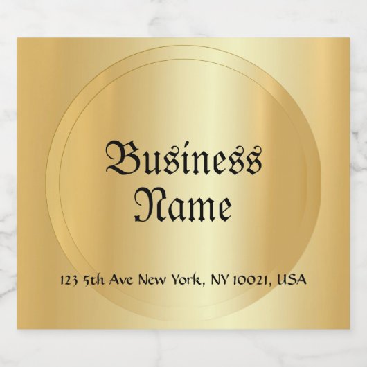 Glamour Imitate Gold Handgeschriebene Skriptvorlag Bierflaschenetikett (Einzelnes Label)