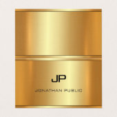 Glamour Imitate Gold Luxus Template Moderne gefloc Visitenkarten (Außenseite Aufgefaltet)