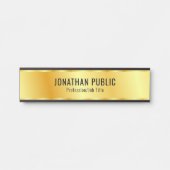 Glamour Imitate Gold Metallic Look Moderne Vorlage Türschild (Vorderseite )