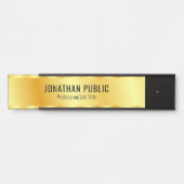 Glamour Imitate Gold Metallic Look Moderne Vorlage Türschild (Vorderseite )